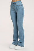 Perfect slim flare jeans light blue long