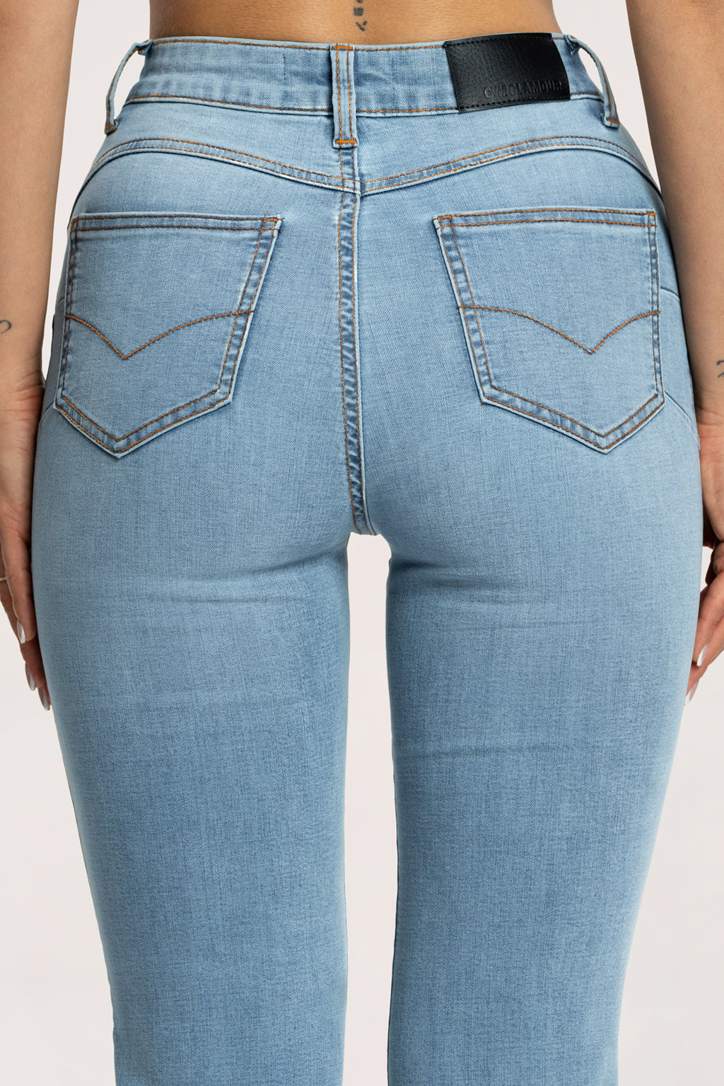 Perfect slim flare jeans light blue long