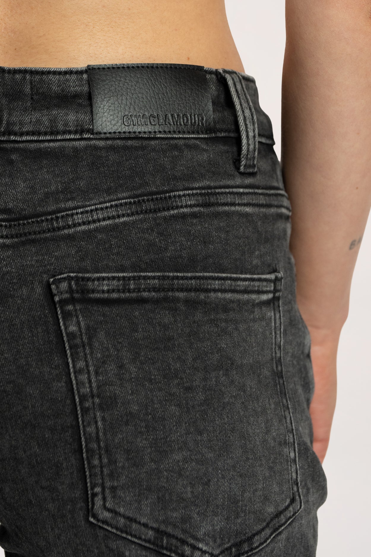 Wide low-waist jeans grey
