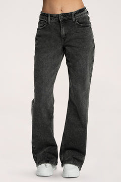 Wide low-waist jeans grey