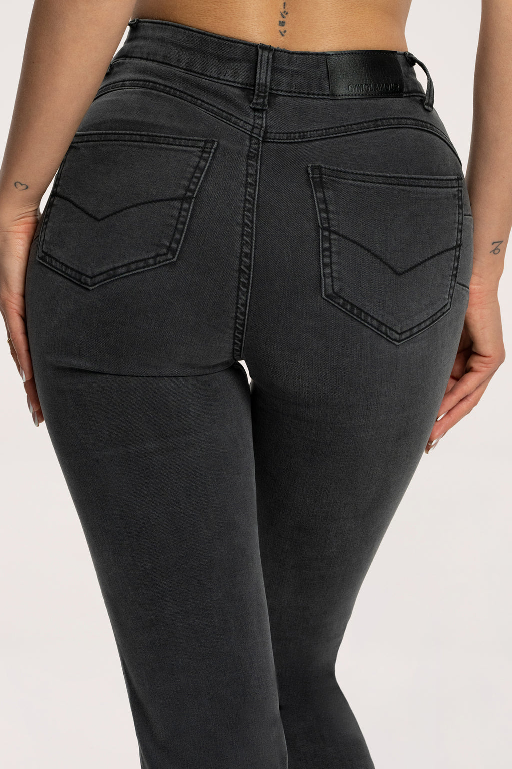 Perfect slim flare jeans black long