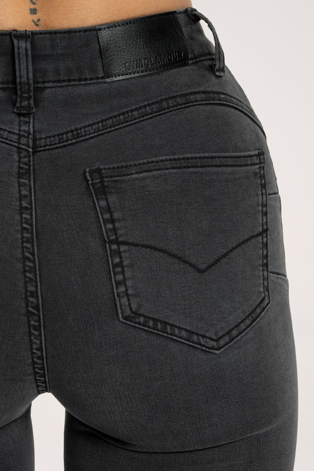 Perfect slim flare jeans black long