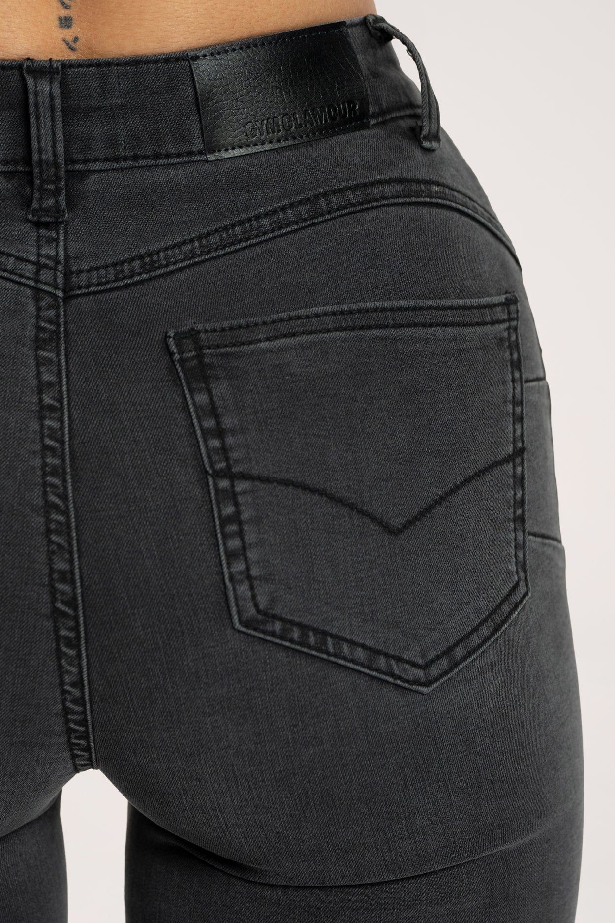 Perfect slim flare jeans black long