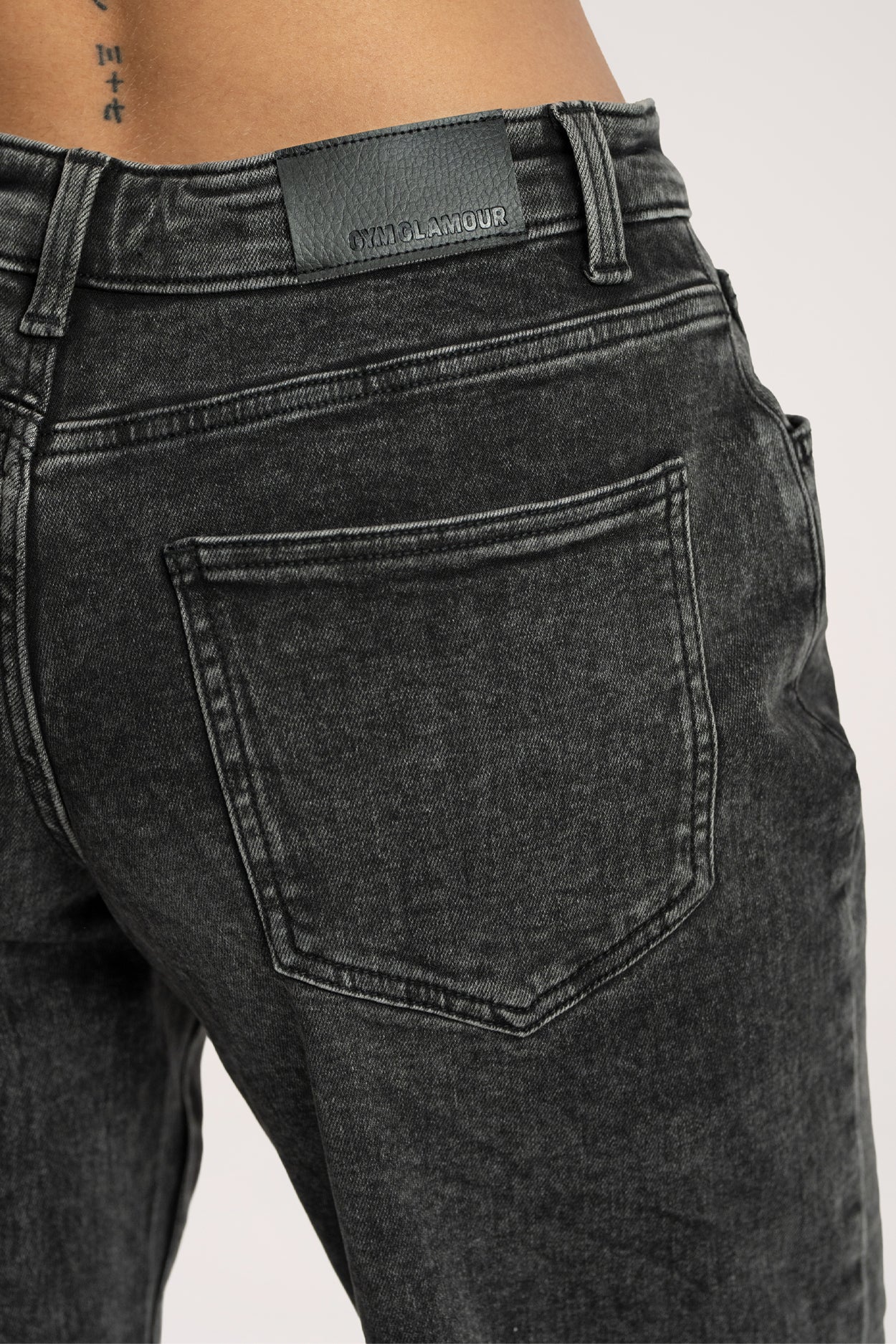 Low waist wide jeans grey long