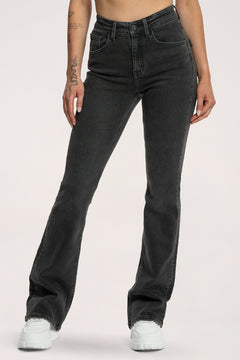 Push up flare jeans black