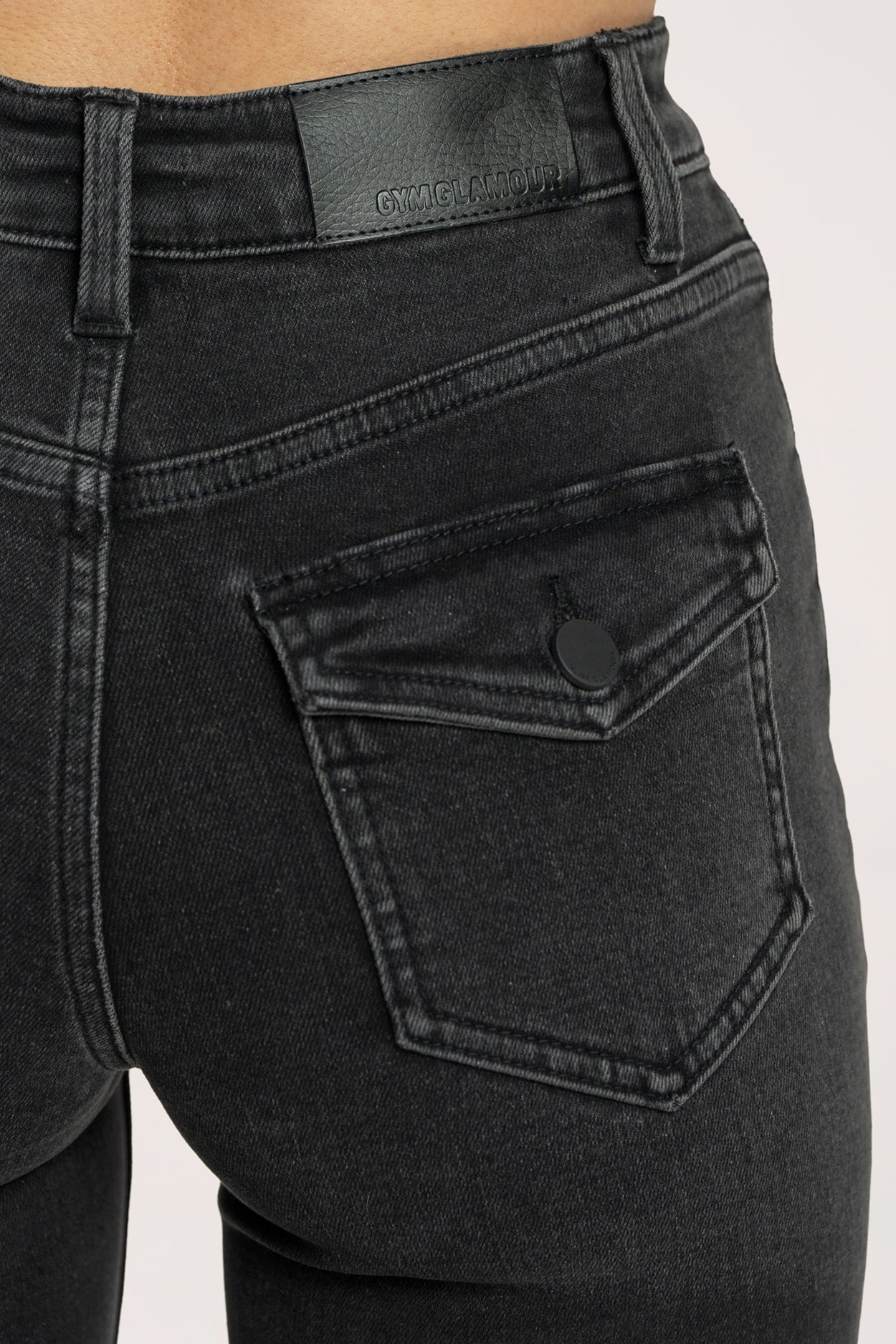 Push up flare jeans black