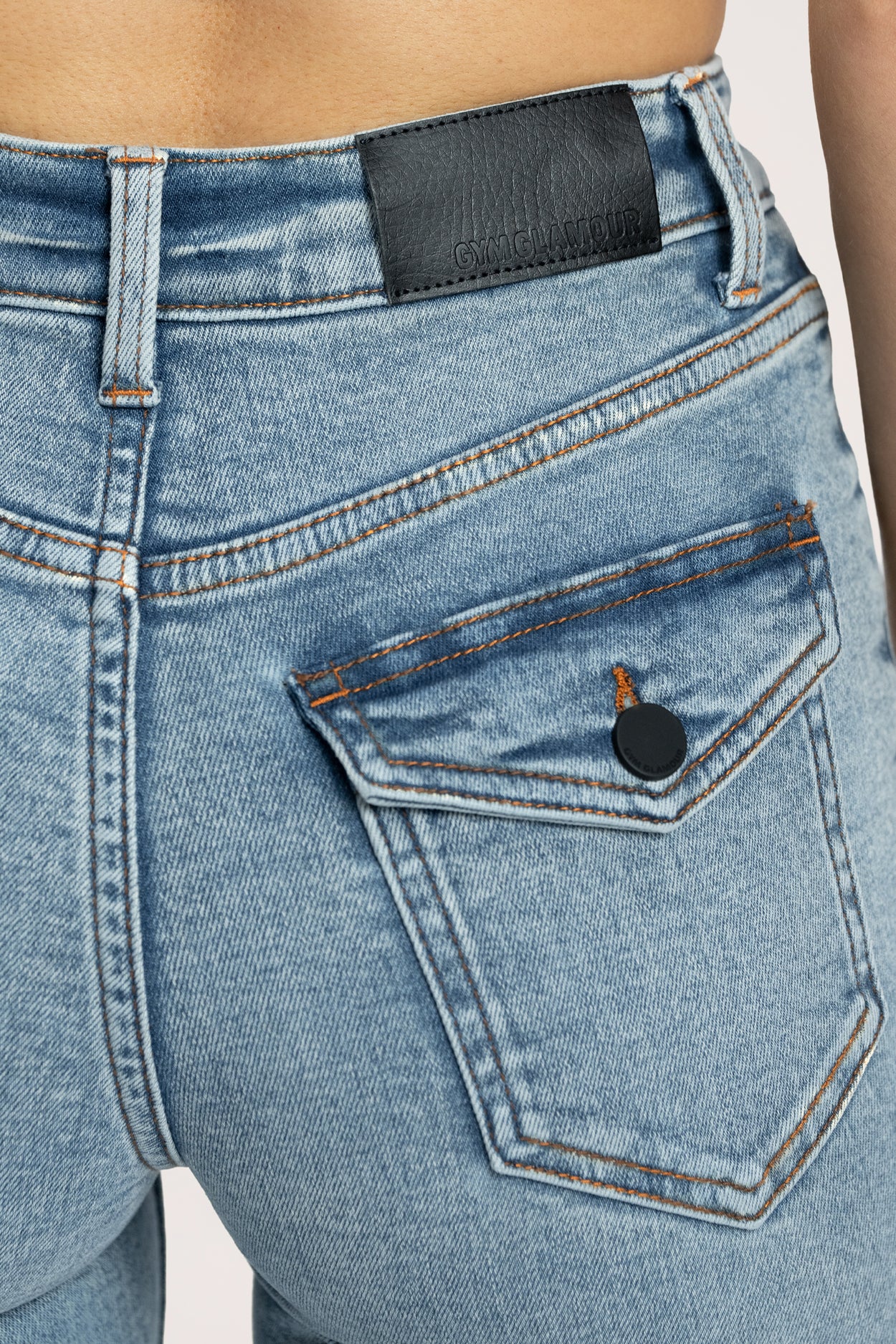 Push up flare jeans light blue