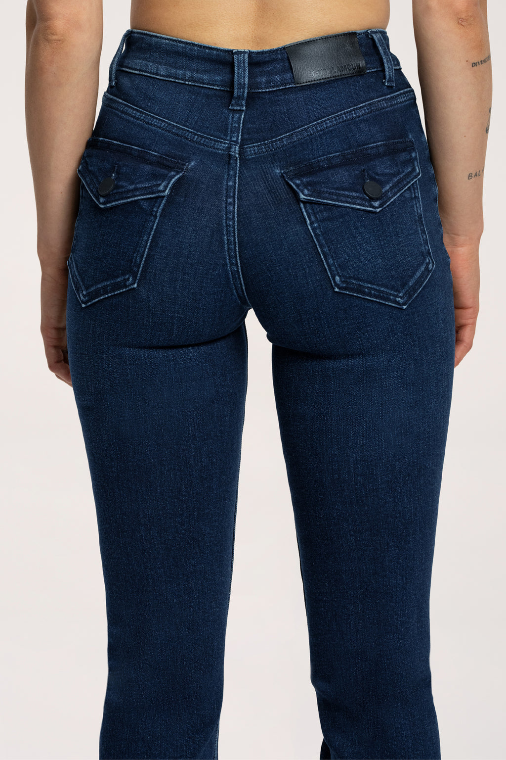 Push up flare jeans navy blue