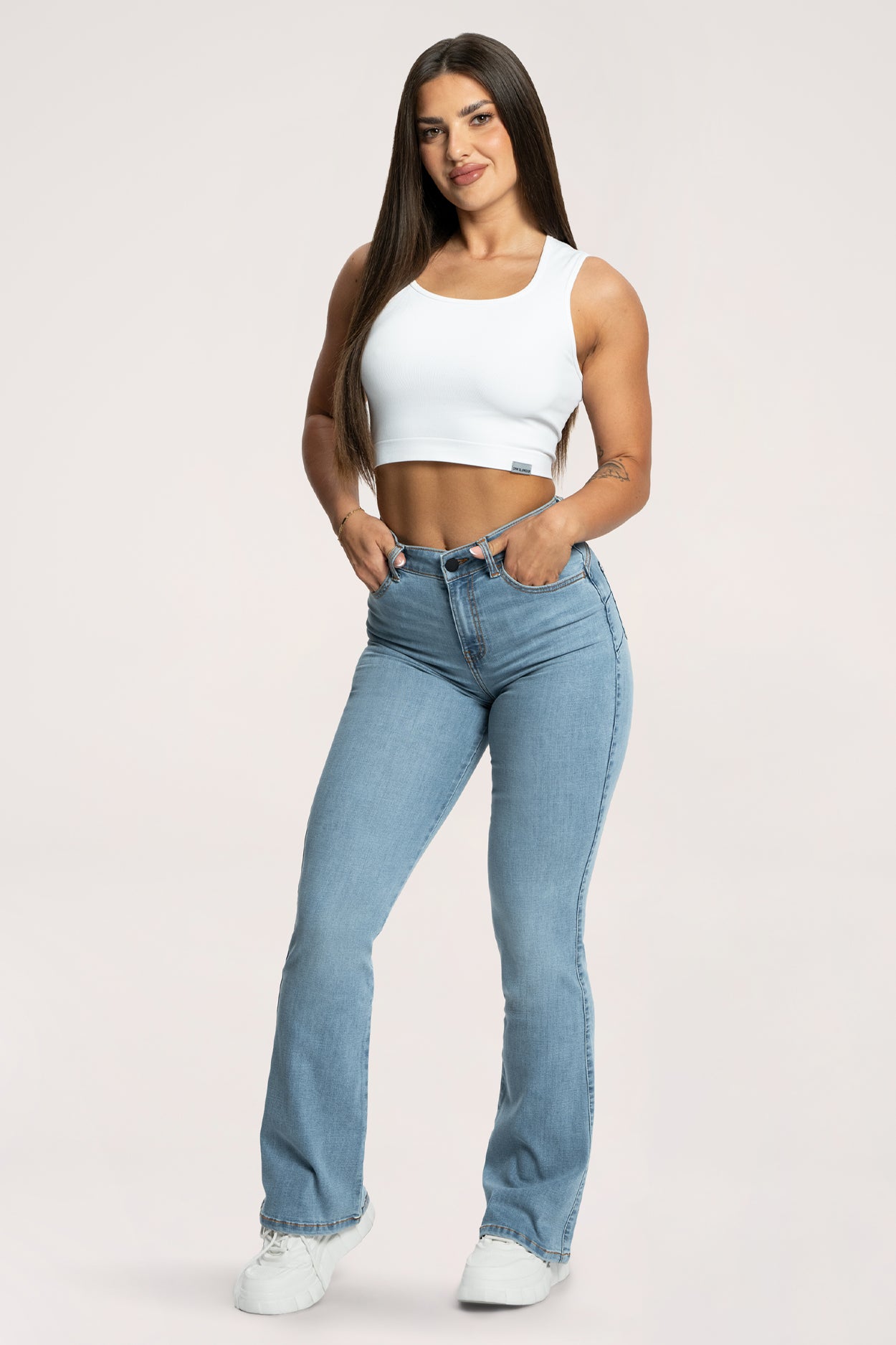 Perfect slim flare jeans light blue