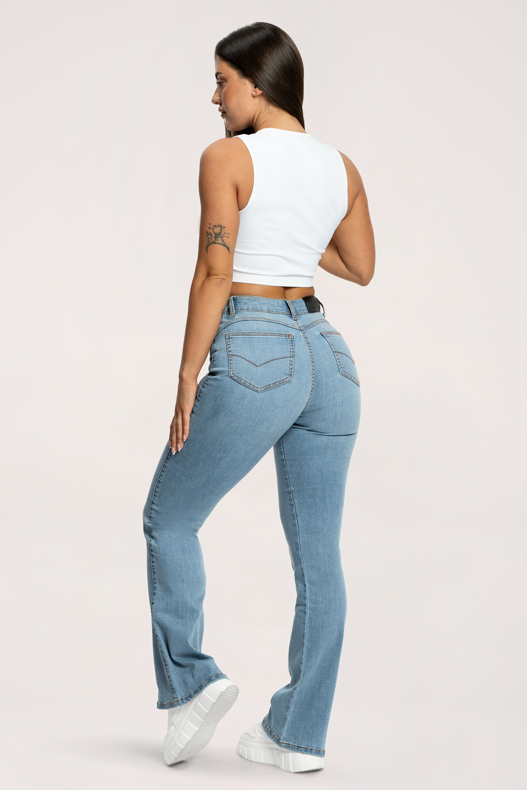 Perfect slim flare jeans light blue