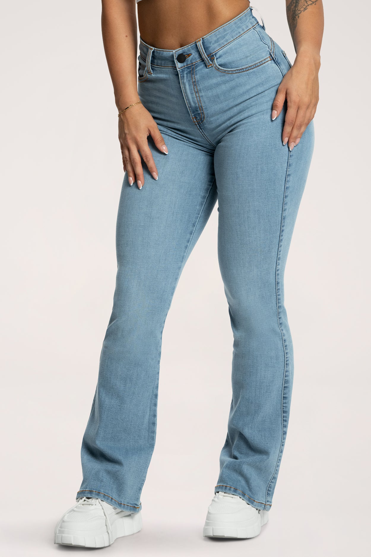 Perfect slim flare jeans light blue