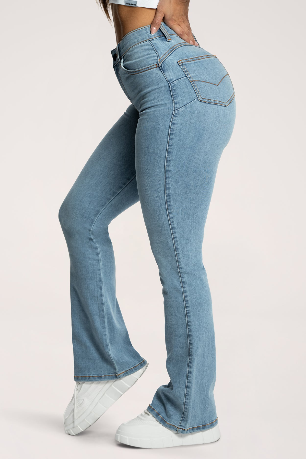 Perfect slim flare jeans light blue