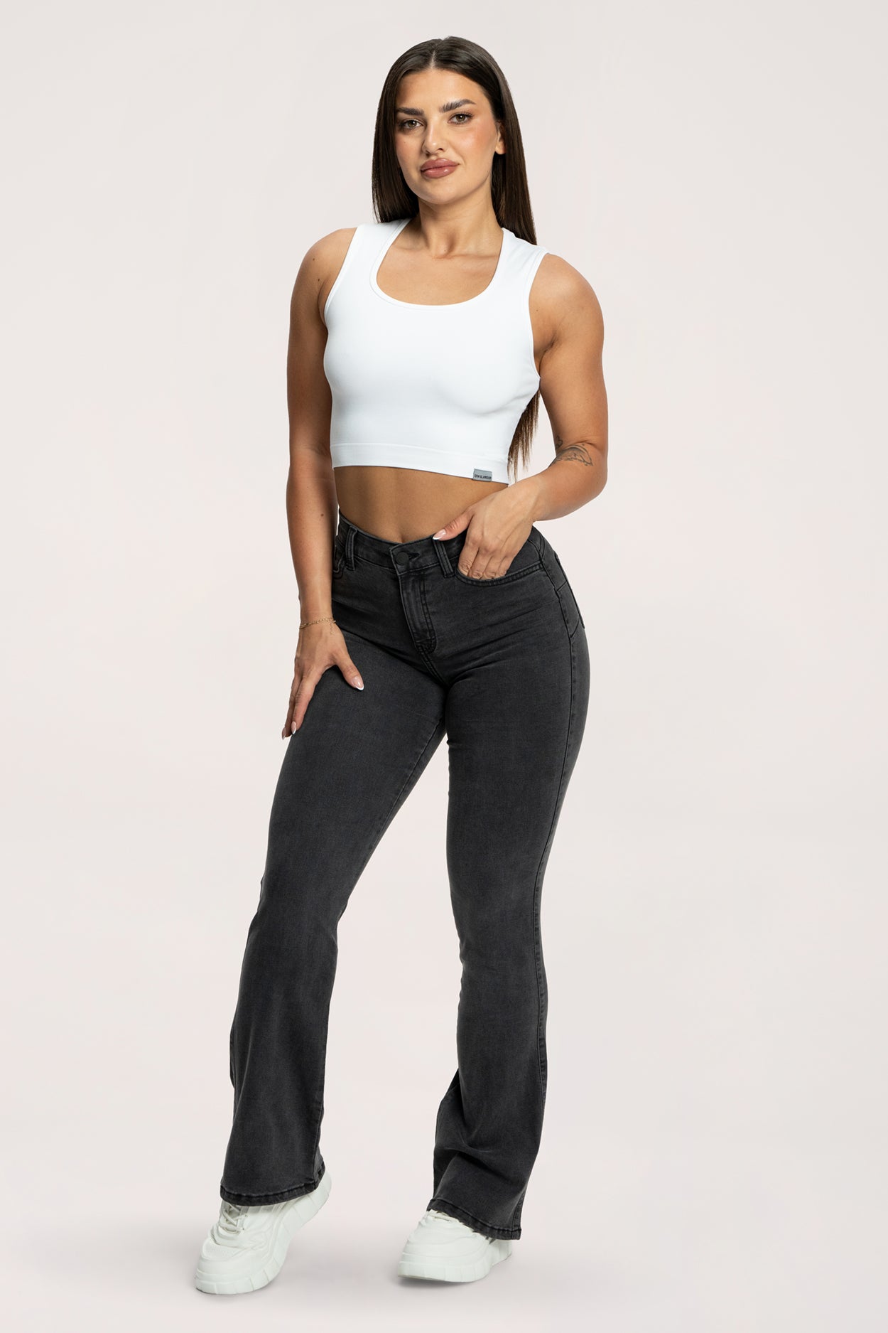 Perfect slim flare jeans black
