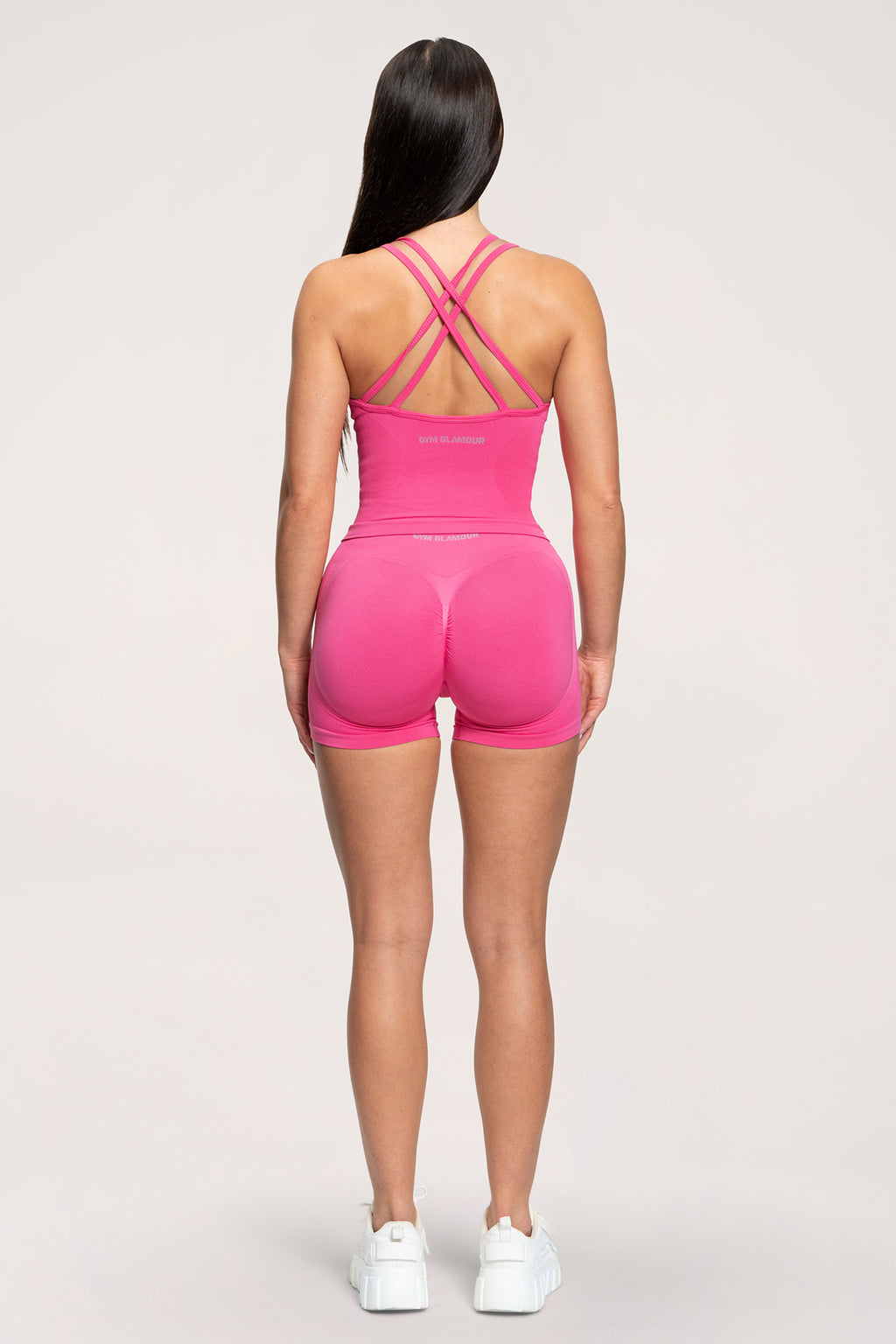 Fake BBL shorts hot pink