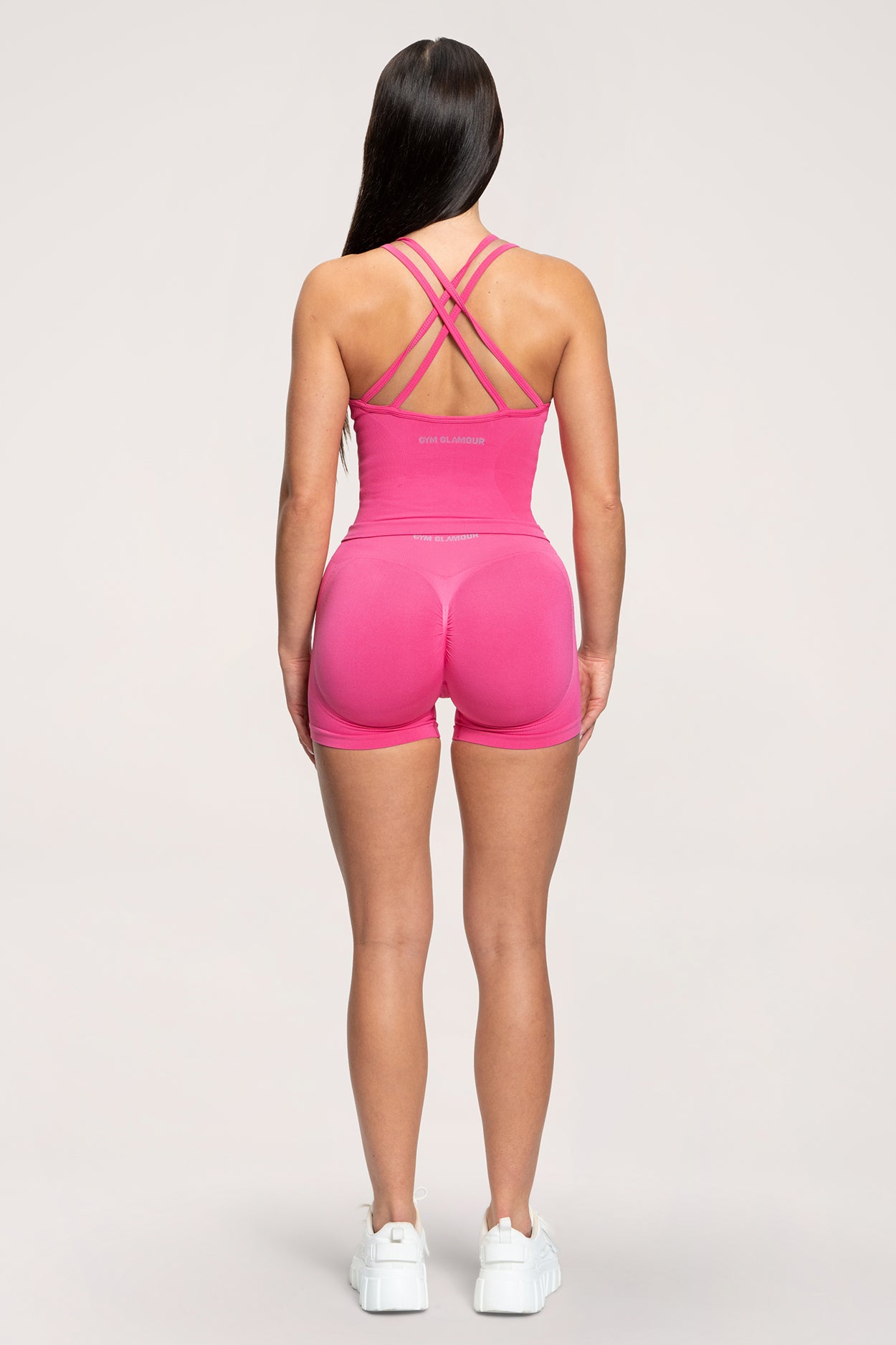 Fake BBL shorts hot pink
