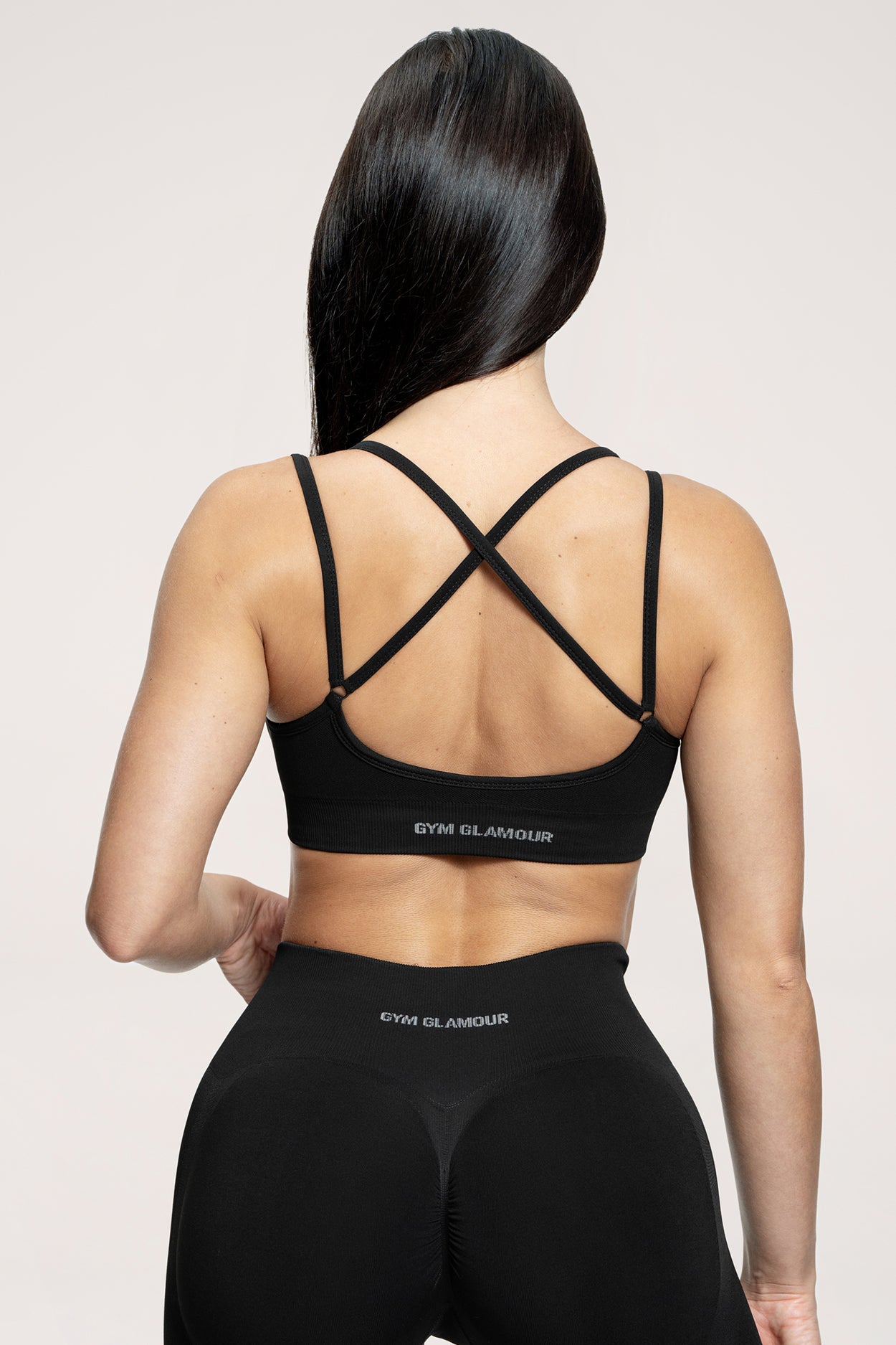 Fake BBL sports bra black