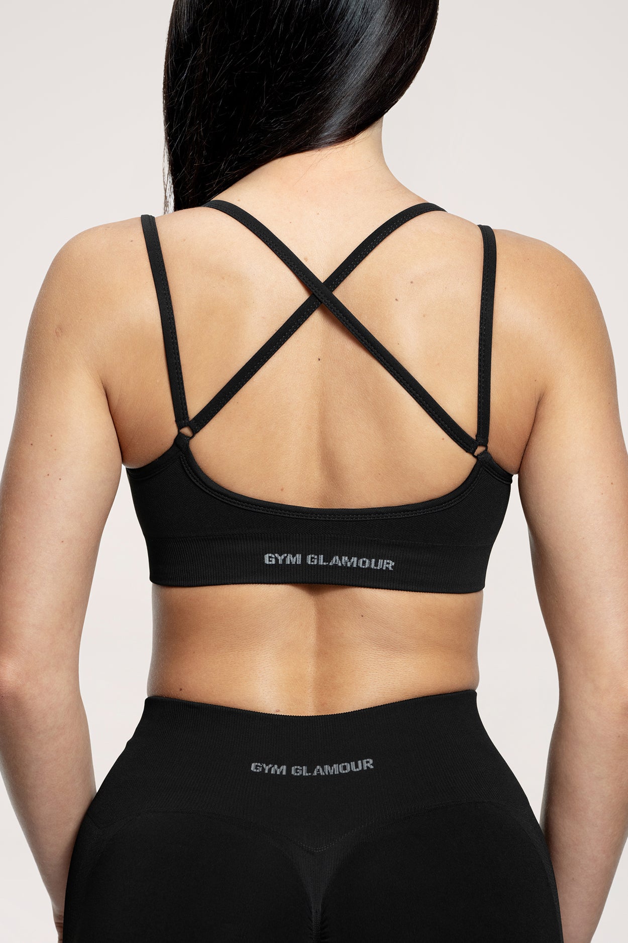 Fake BBL sports bra black