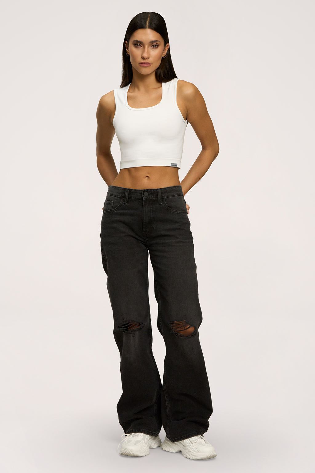 Wide relaxed jeans black