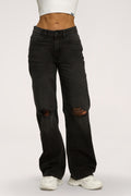 Wide relaxed jeans black