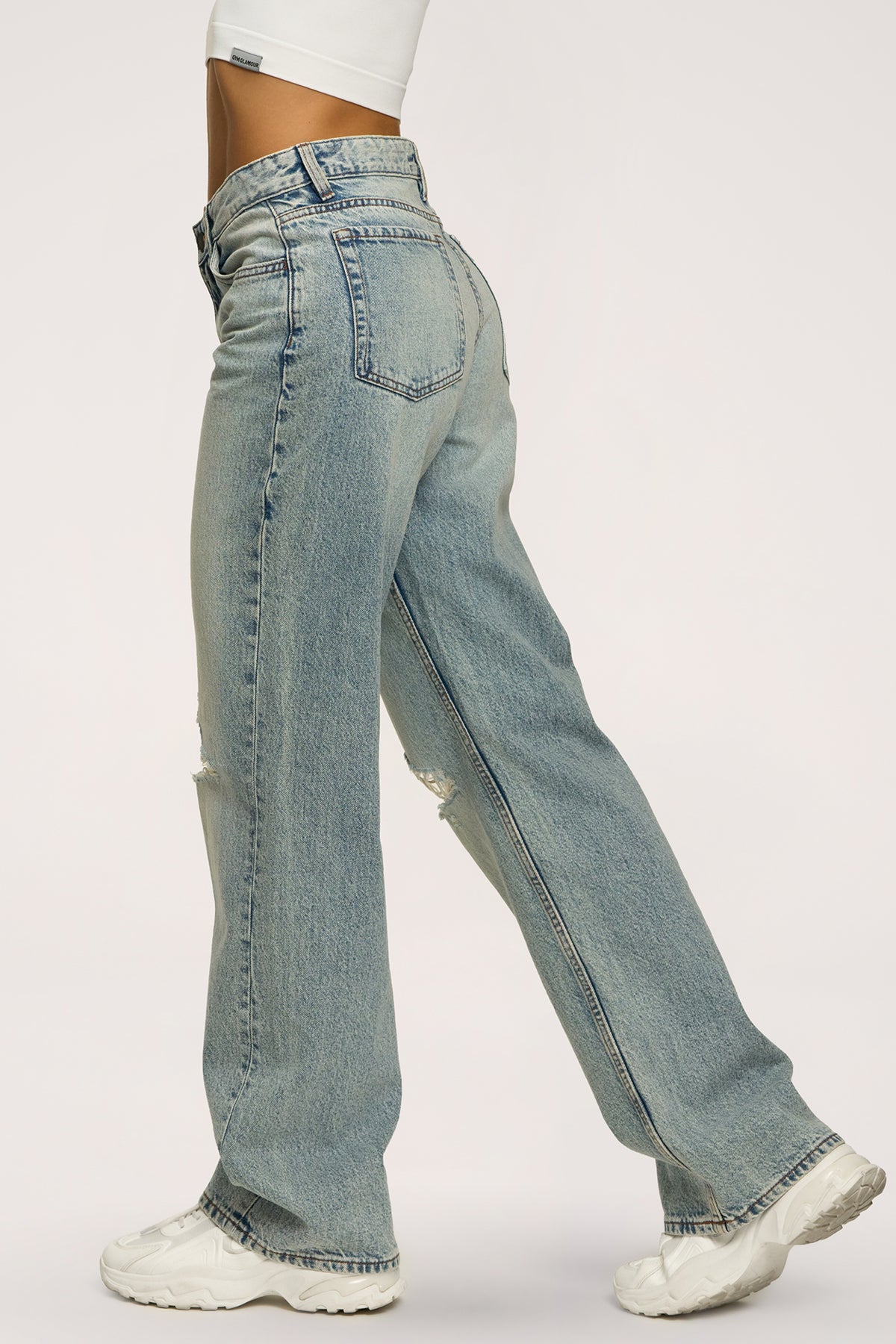 Wide relaxed jeans light blue