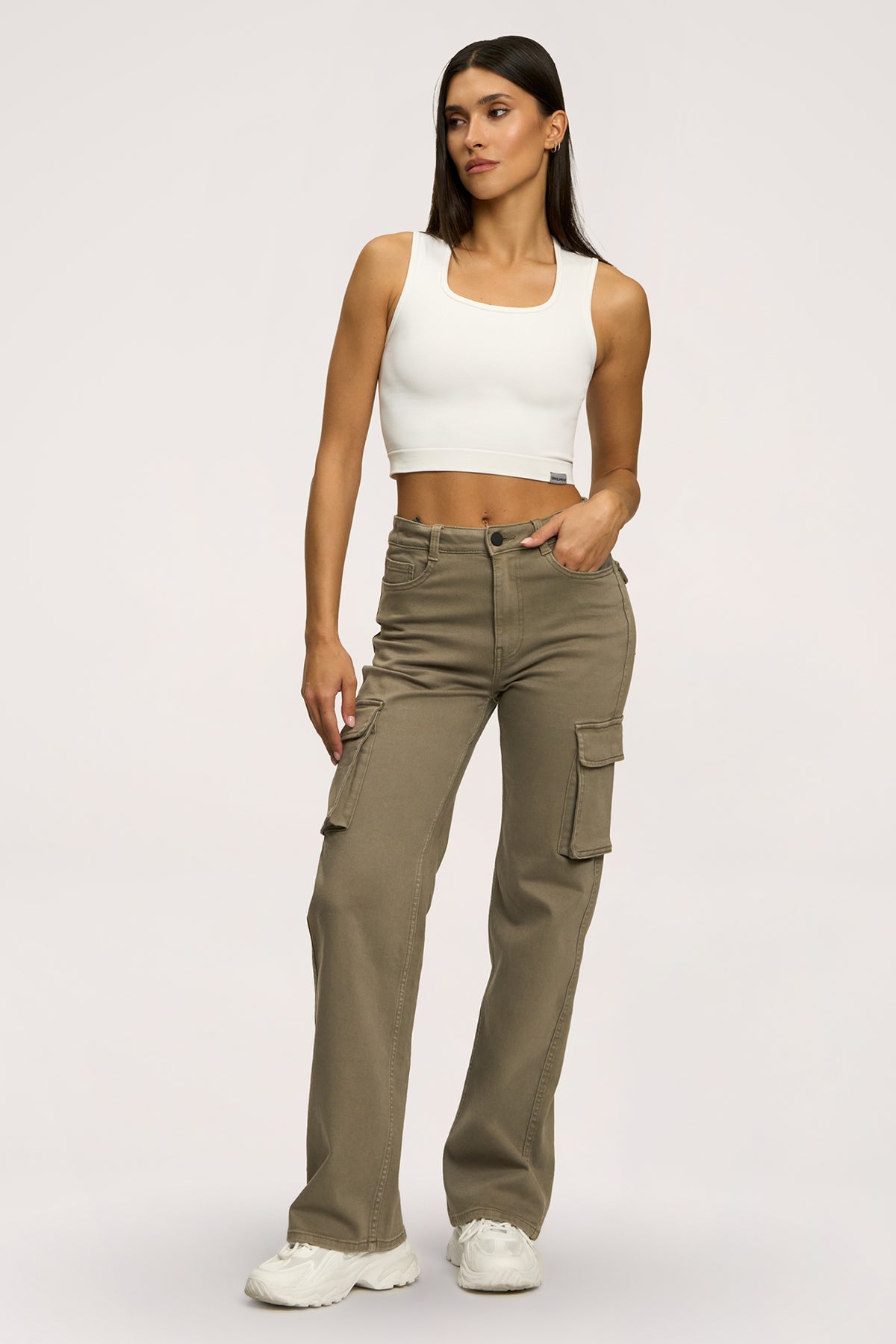 Cargo jeans green olive