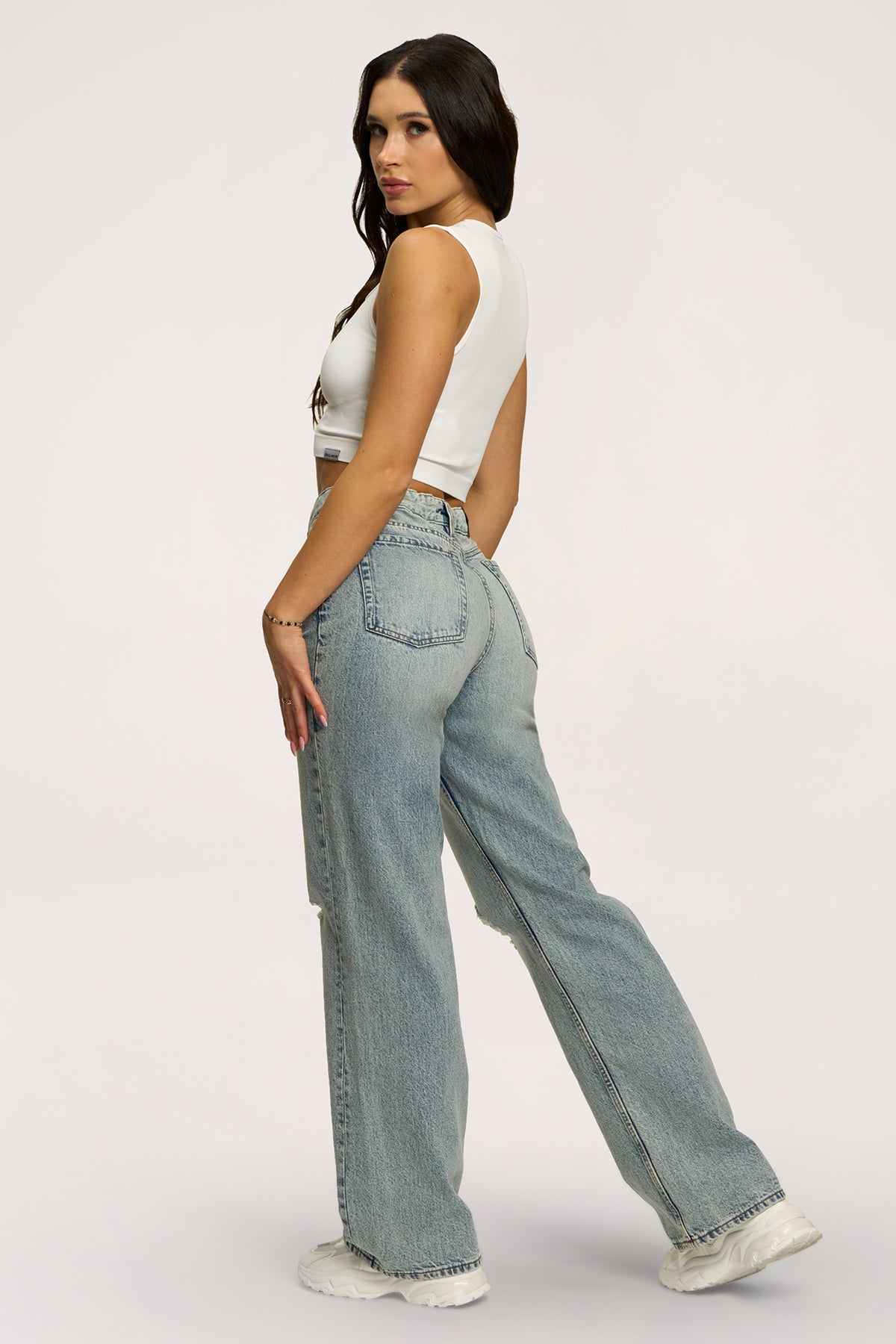 Wide relaxed jeans light blue