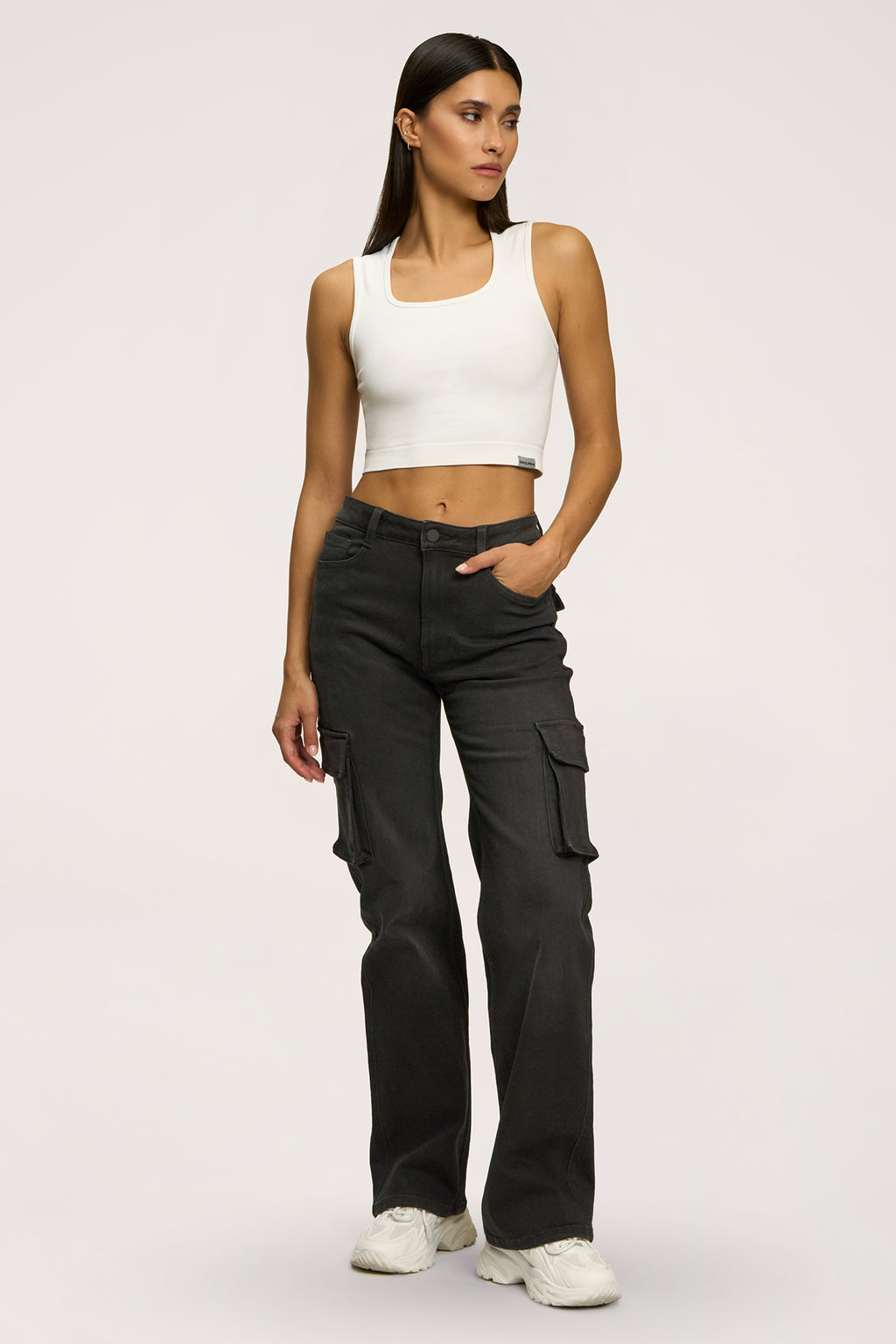 Cargo jeans black