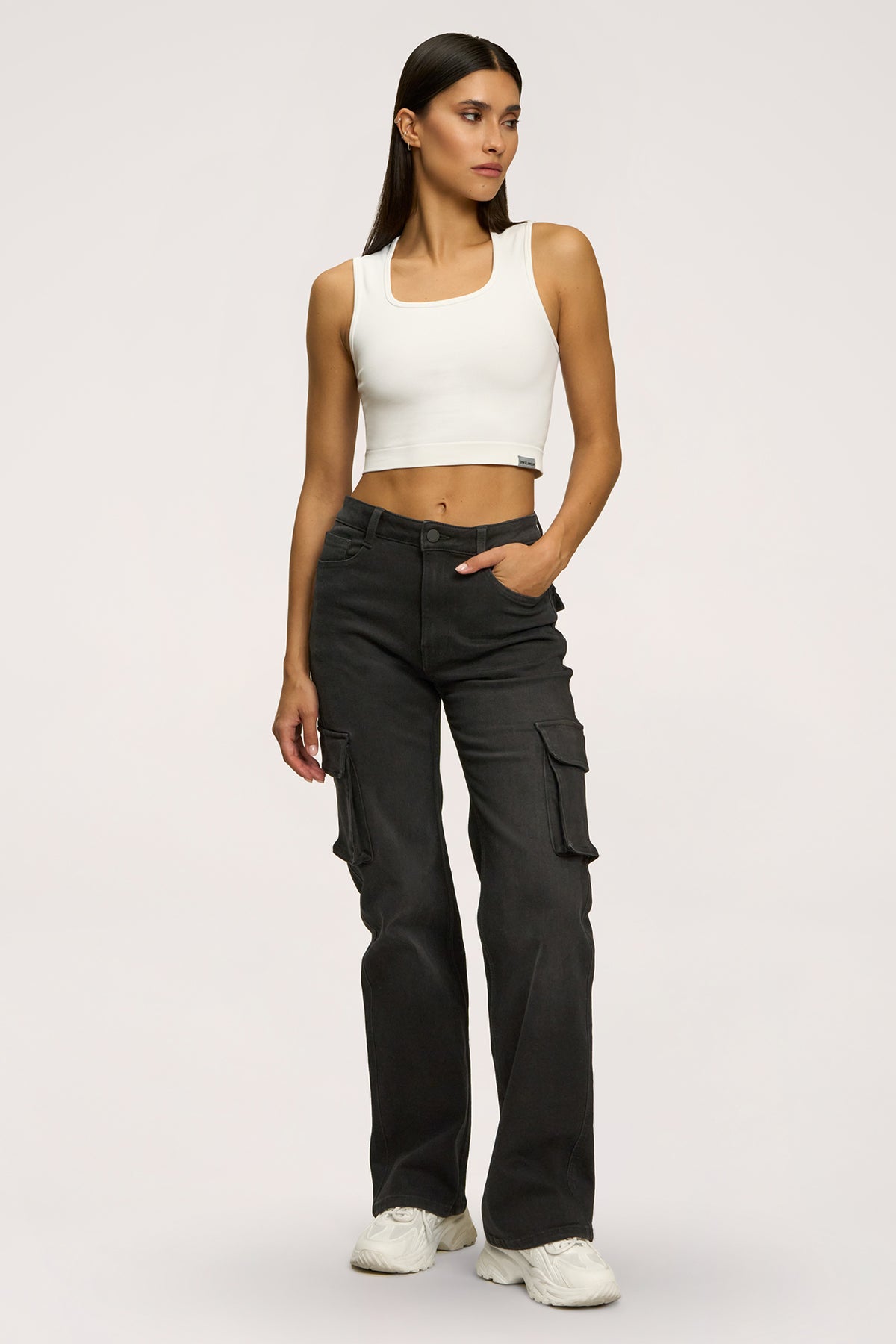 Cargo jeans black