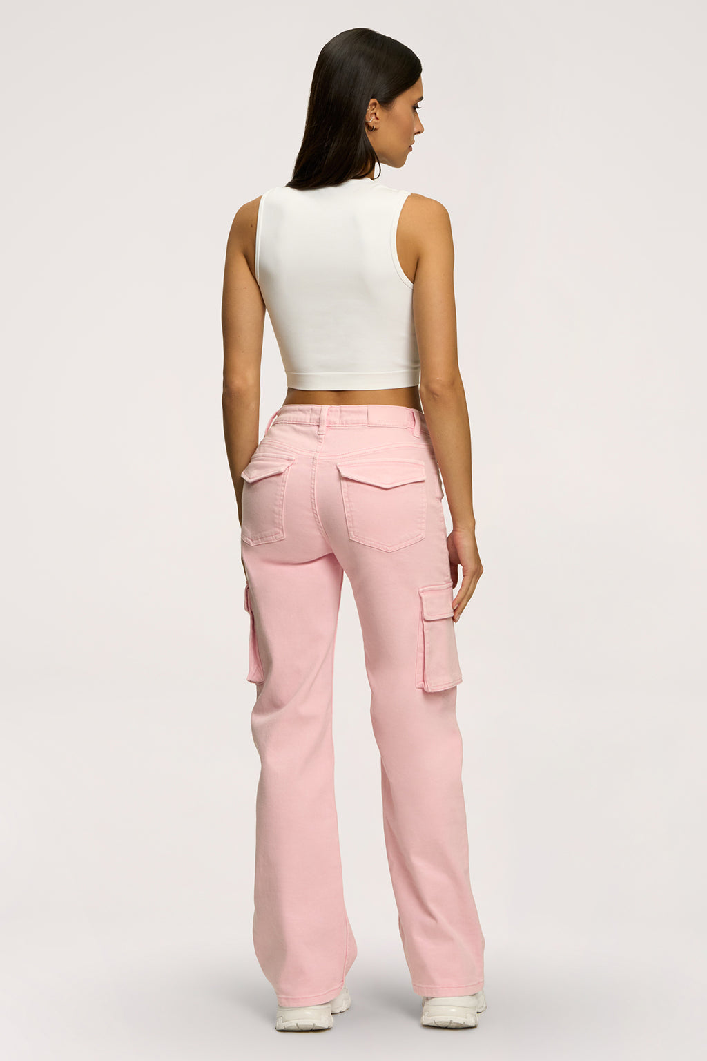 Cargo jeans light pink