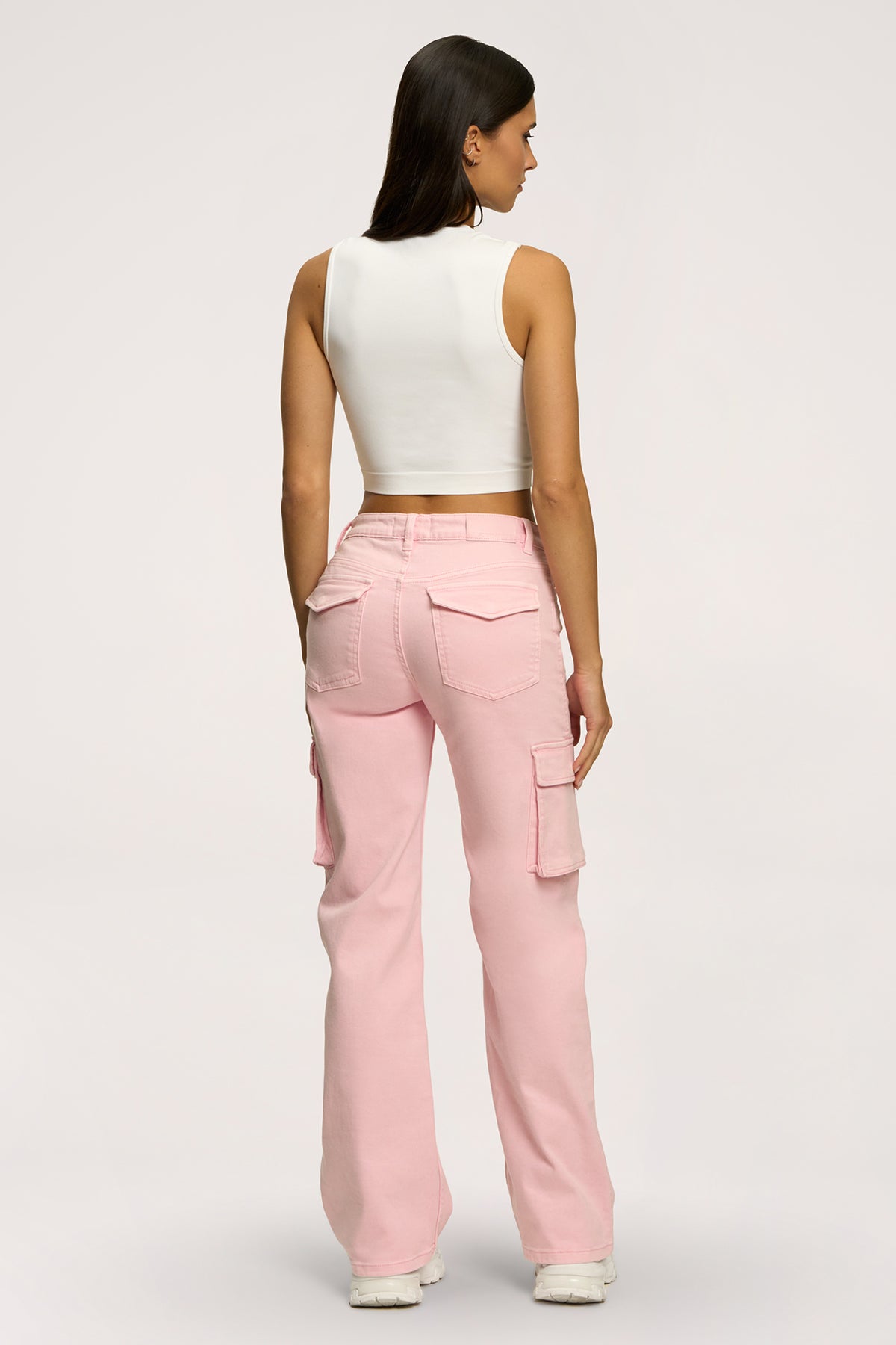 Cargo jeans light pink