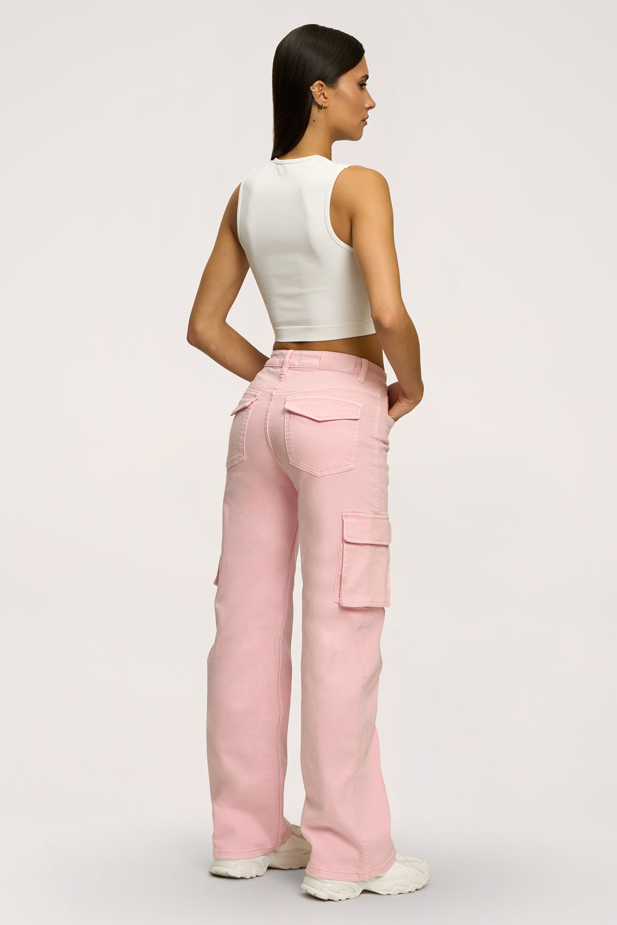 Cargo jeans light pink