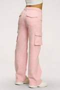 Cargo jeans light pink