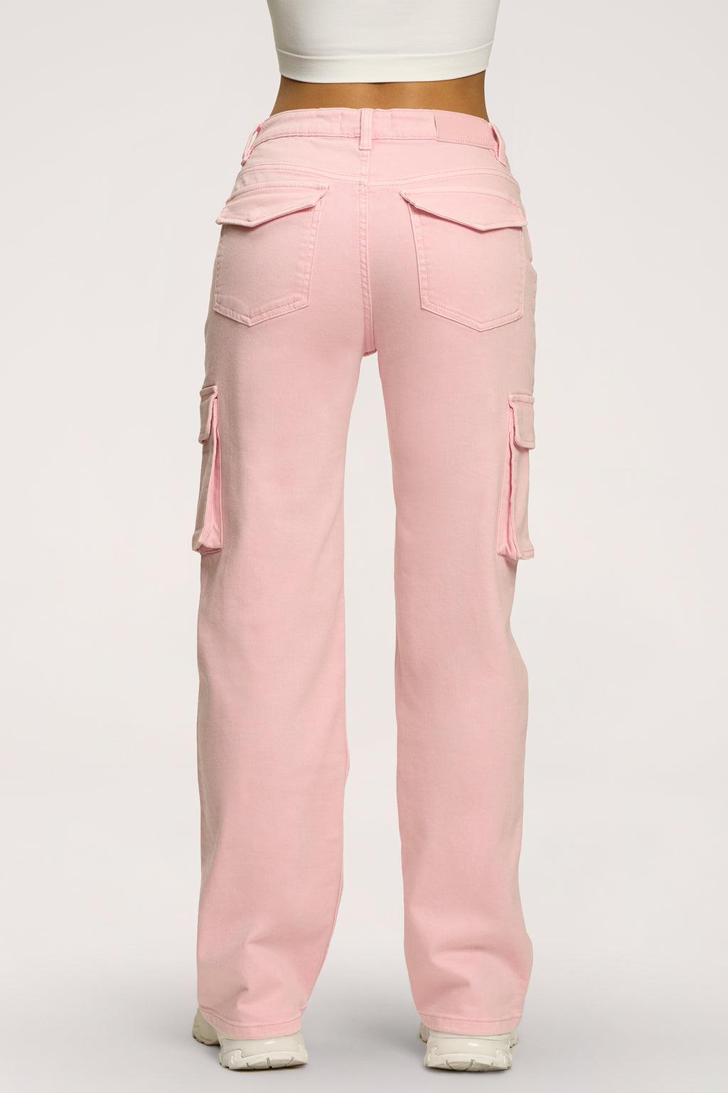 Cargo jeans light pink