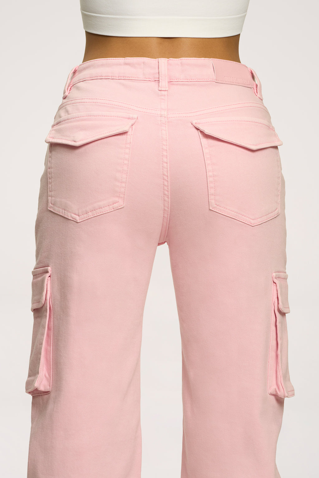 Cargo jeans light pink