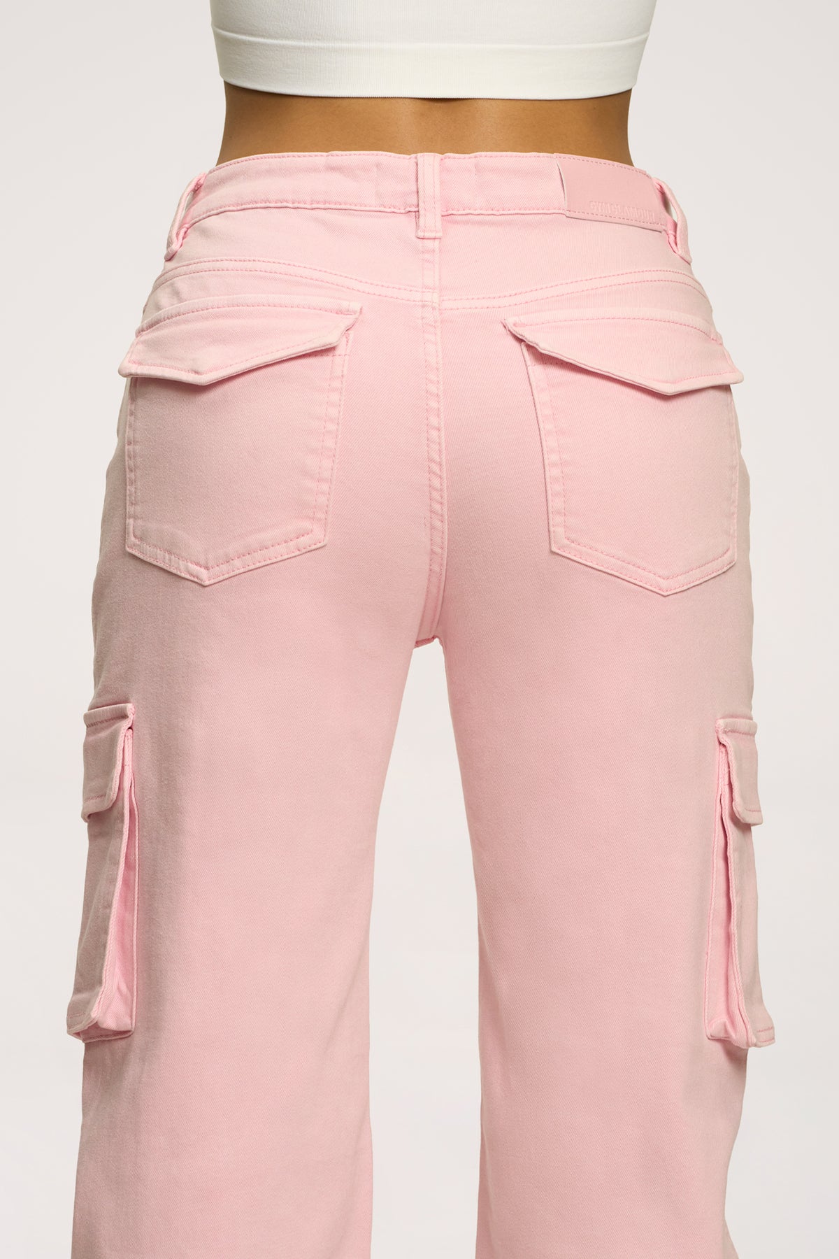 Cargo jeans light pink