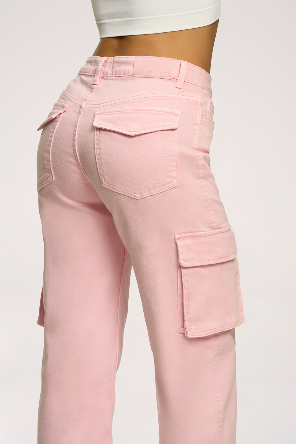 Cargo jeans light pink