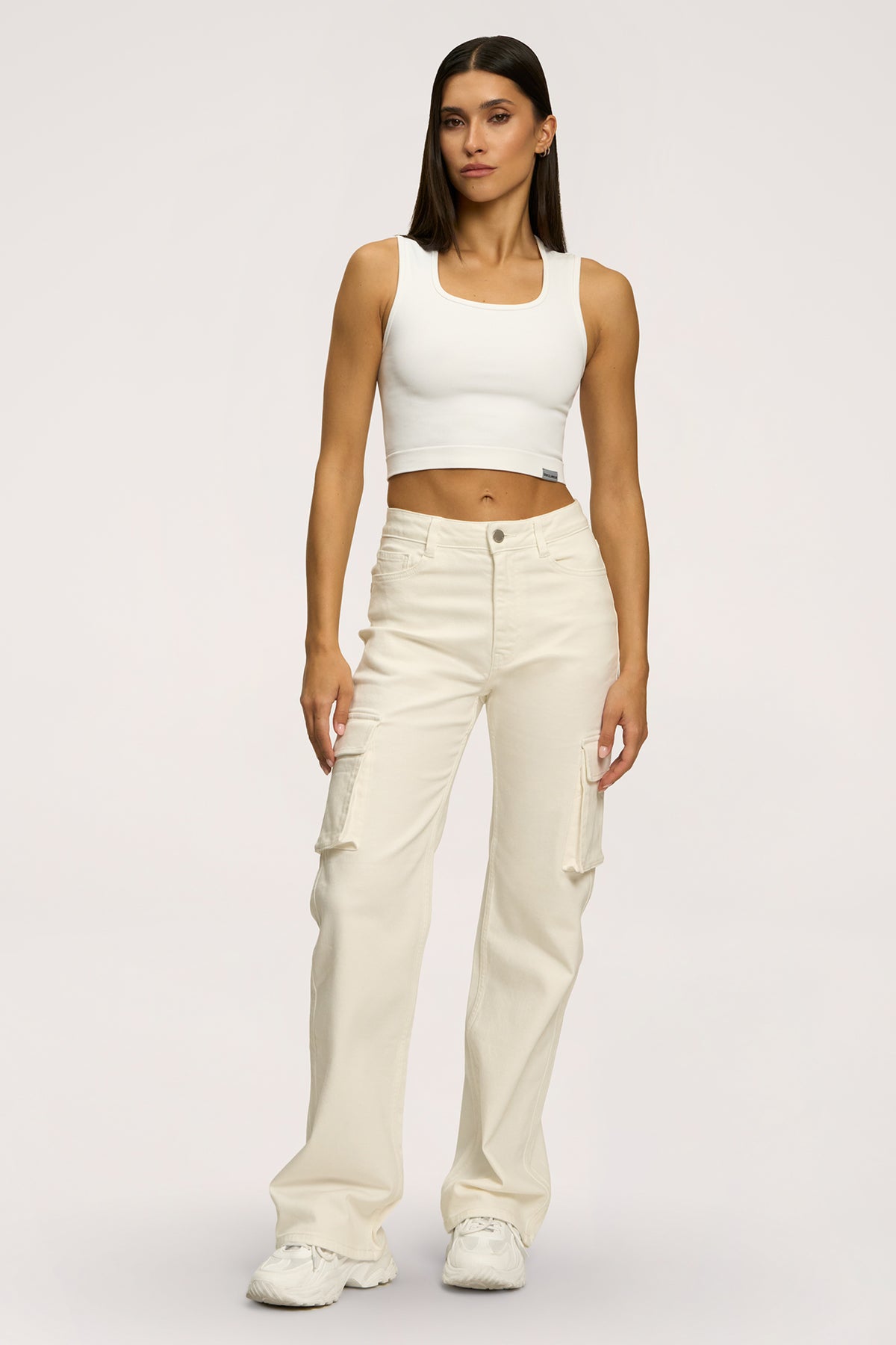 Cargo jeans off white