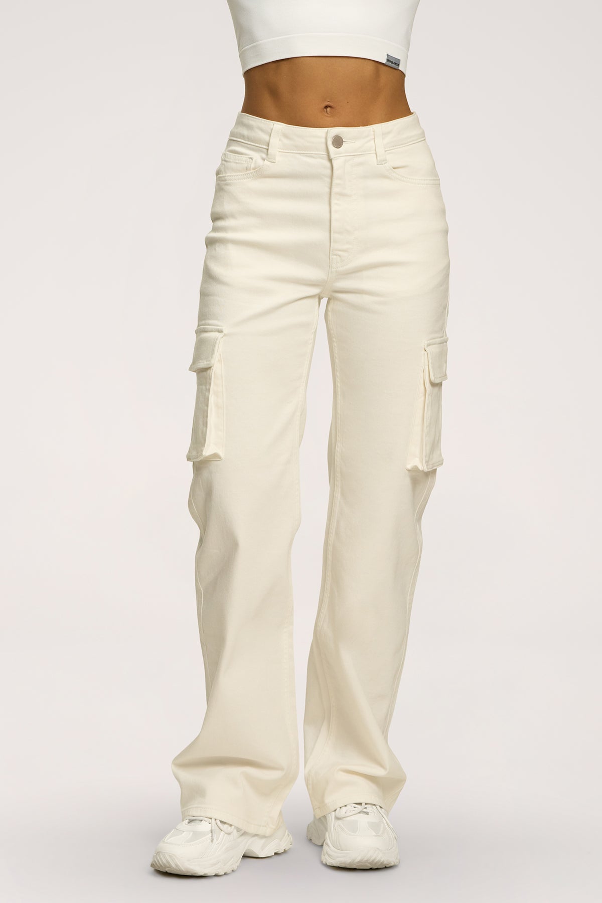 Cargo jeans off white