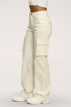 Cargo jeans off white