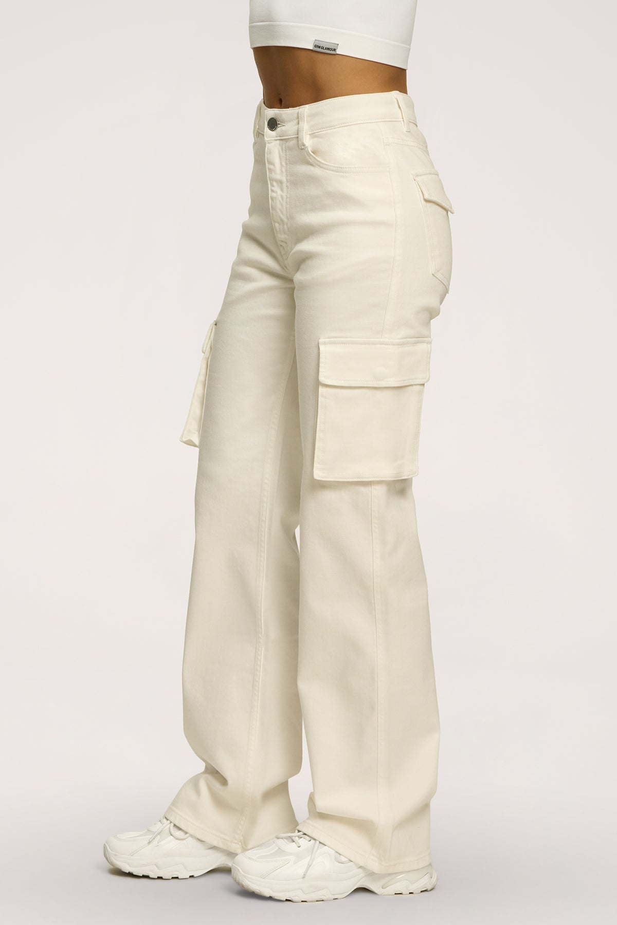 Cargo jeans off white