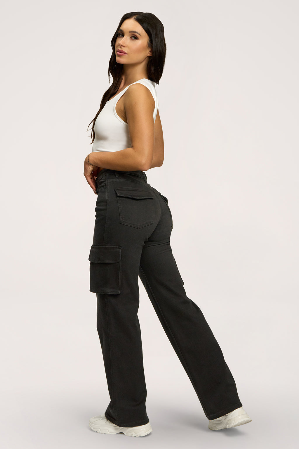 Cargo jeans black