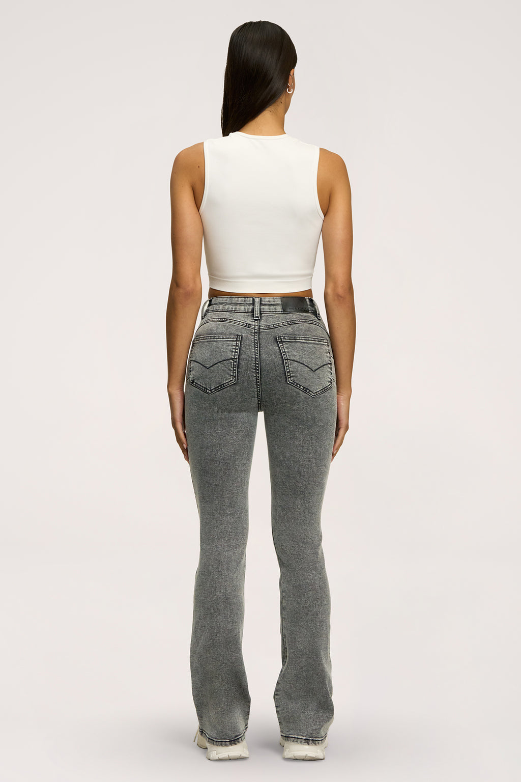 Perfect slim flare jeans light grey