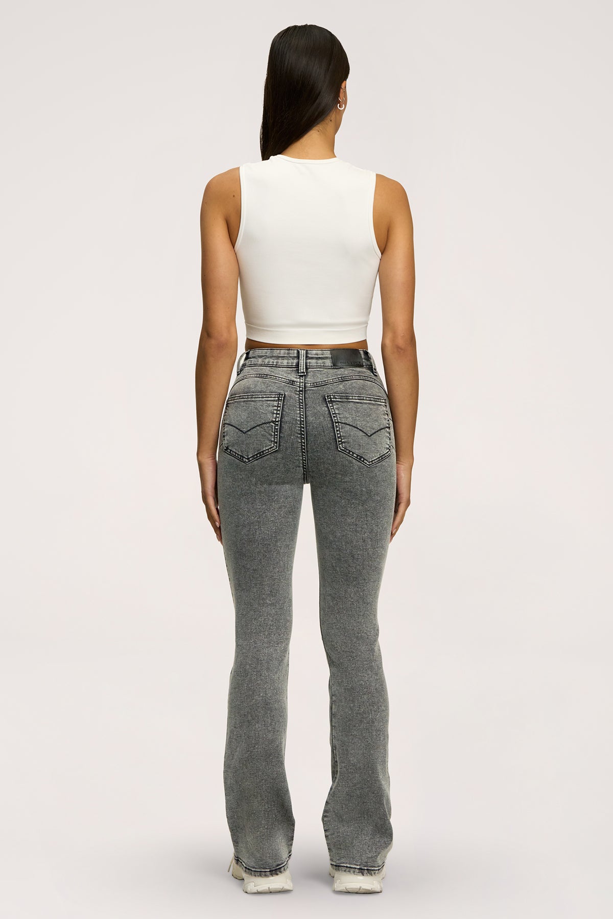 Perfect slim flare jeans light grey