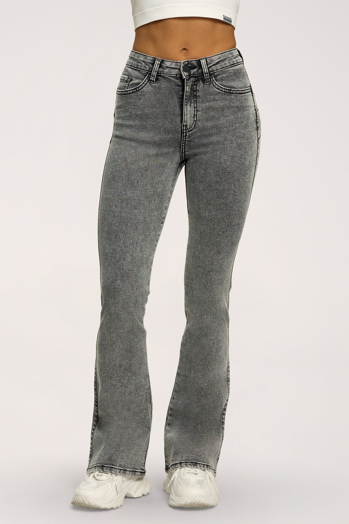 Perfect slim flare jeans light grey
