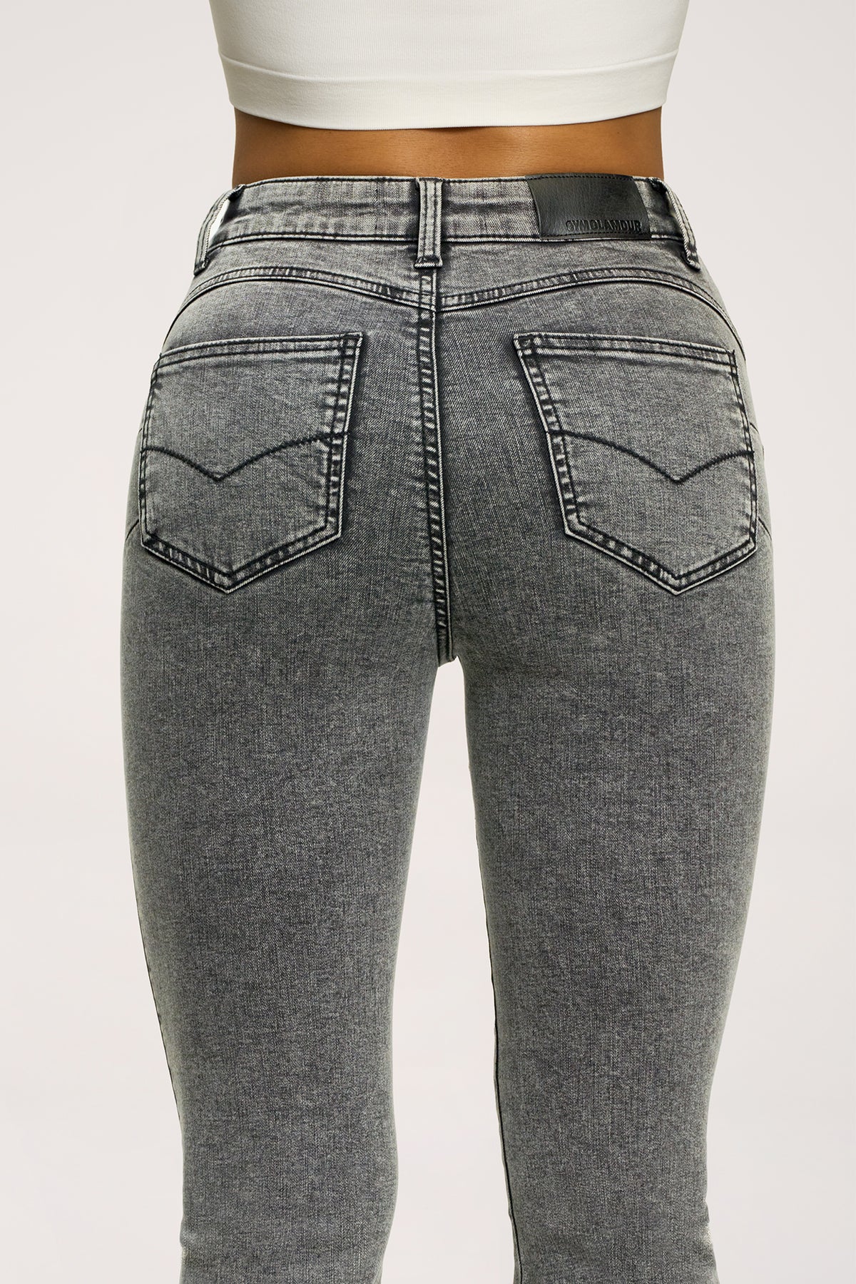 Perfect slim flare jeans light grey