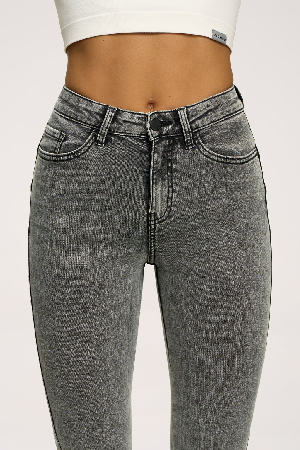 Perfect slim flare jeans light grey