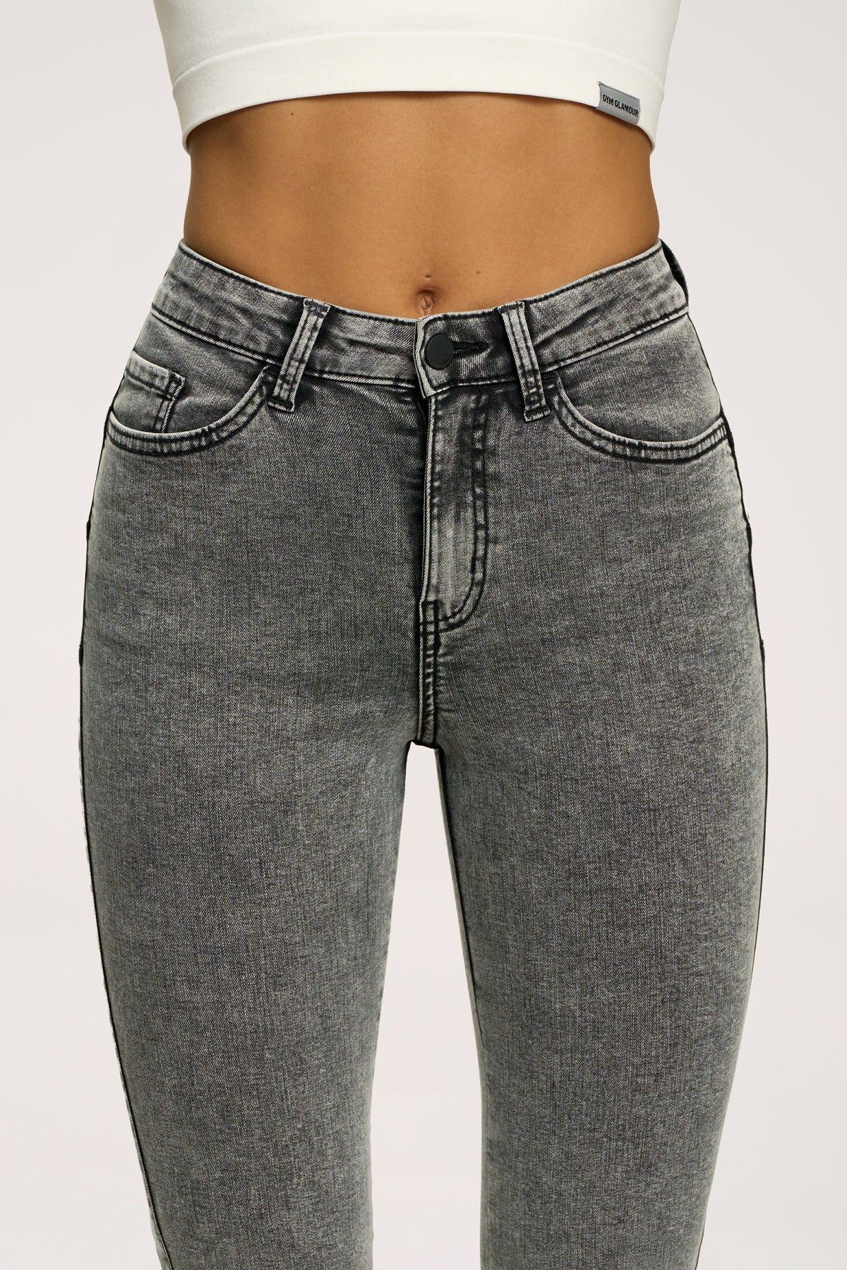 Perfect slim flare jeans light grey