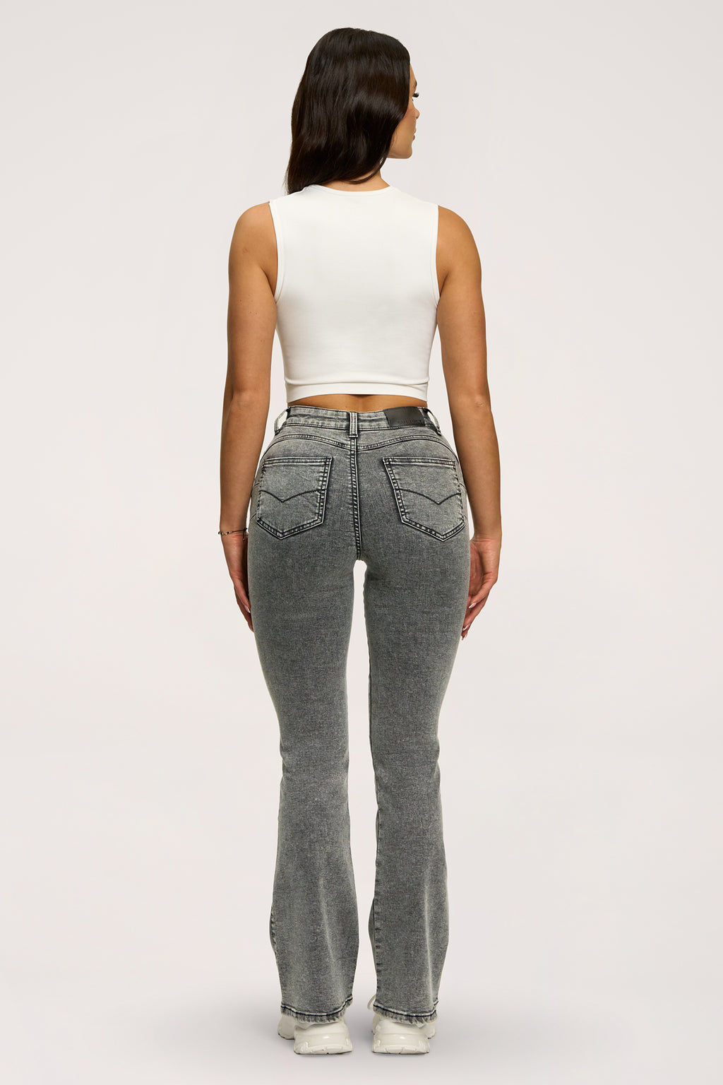 Perfect slim flare jeans light grey