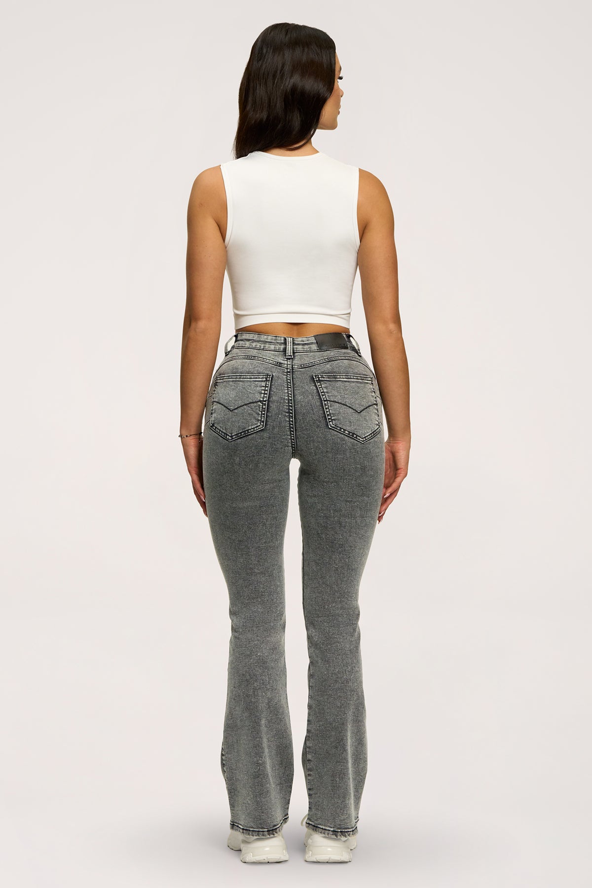 Perfect slim flare jeans light grey