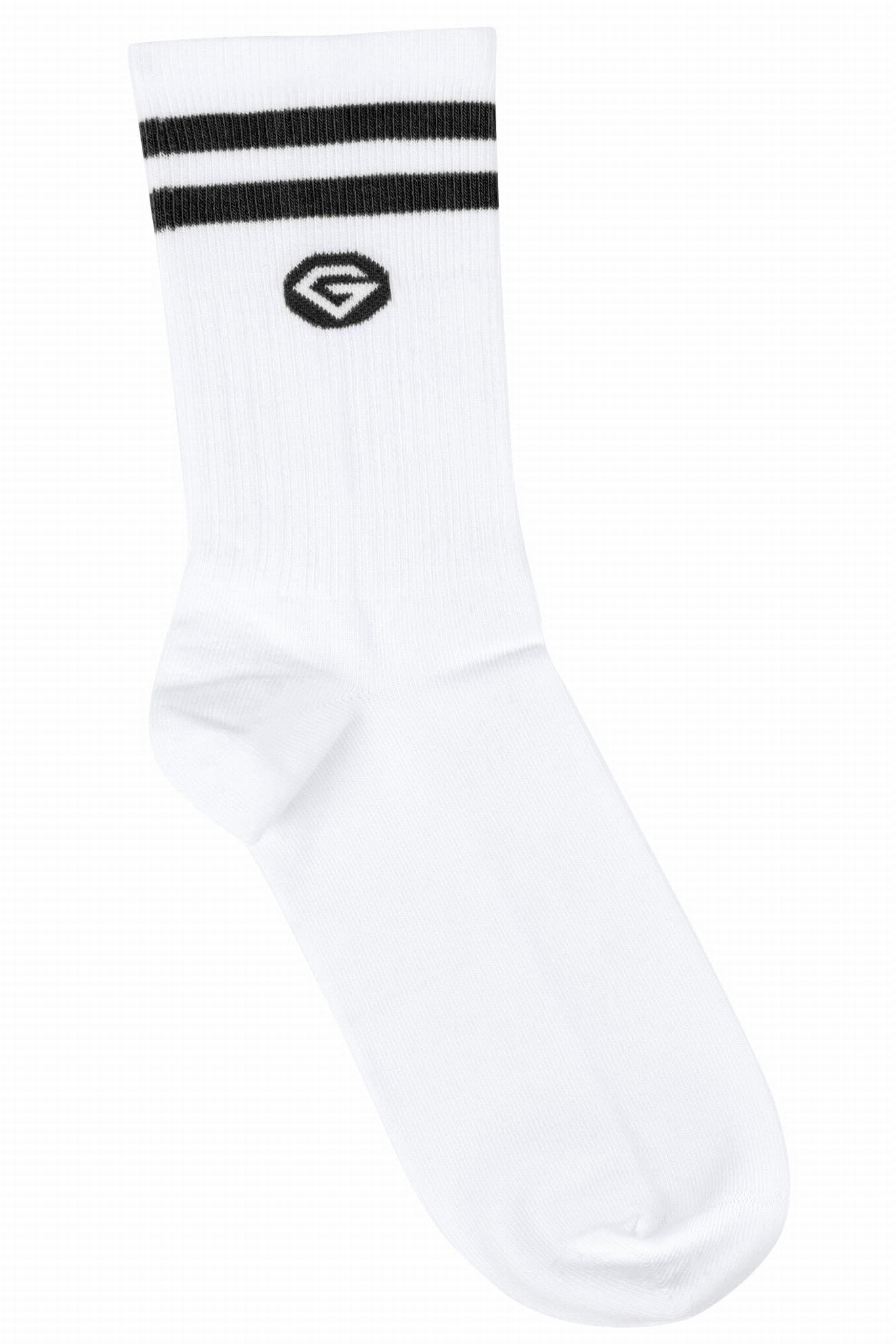 Skarpetki długie white & black 2-pak - 37-40